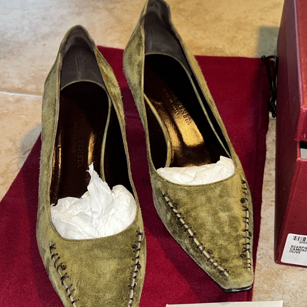 BOTTEGA VENETA olive cachemire calico